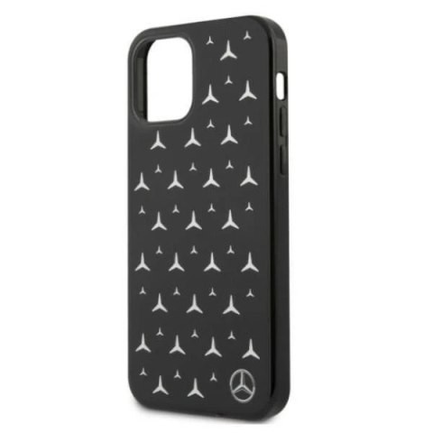 Etui ochronne Mercedes MEHCP12MESPBK do Apple iPhone 12 / 12 Pro 6,1" czarny/black hardcase Silver Stars Pattern