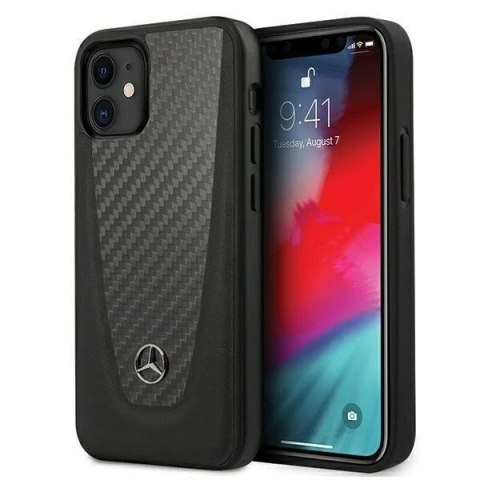 Etui ochronne Mercedes MEHCP12SACABK do Apple iPhone 12 Mini 5,4" czarny/black hardcase Carbon Dynamic Line