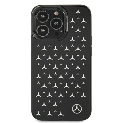 Etui ochronne Mercedes MEHCP13LESPBK do Apple iPhone 13 Pro / 13 6,1" czarny/black hardcase Silver Stars Pattern