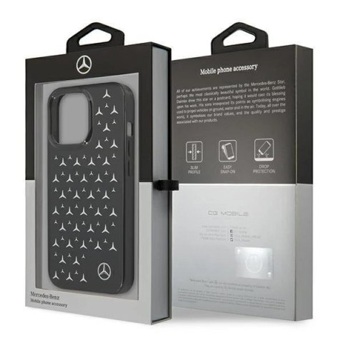 Etui ochronne Mercedes MEHCP13LESPBK do Apple iPhone 13 Pro / 13 6,1" czarny/black hardcase Silver Stars Pattern