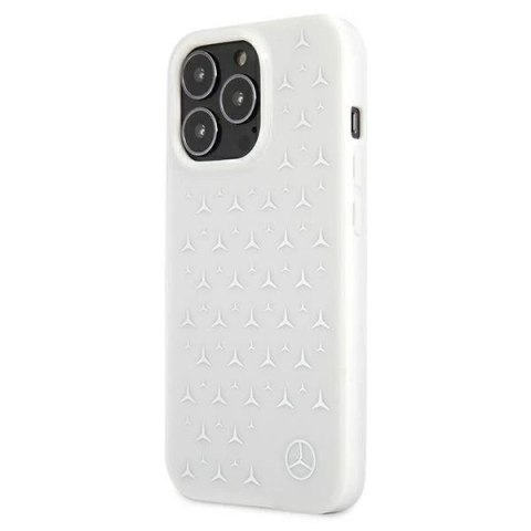 Etui ochronne Mercedes MEHCP13LESPWH do Apple iPhone 13 Pro / 13 6,1" biały/white hardcase Silver Stars Pattern