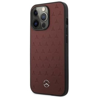 Etui ochronne Mercedes MEHCP13LPSQRE do Apple iPhone 13 Pro / 13 6,1" czerwony/red hardcase Leather Stars Pattern
