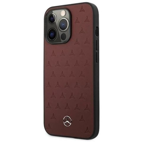 Etui ochronne Mercedes MEHCP13LPSQRE do Apple iPhone 13 Pro / 13 6,1" czerwony/red hardcase Leather Stars Pattern