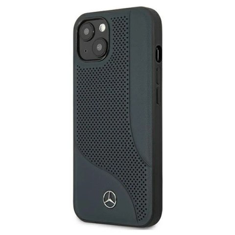 Etui ochronne Mercedes MEHCP13MCDONA do Apple iPhone 13 6,1" granatowy/navy hardcase Leather Perforated Area