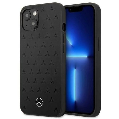 Etui ochronne Mercedes MEHCP13MPSQBK do Apple iPhone 13 6,1" czarny/black hardcase Leather Stars Pattern