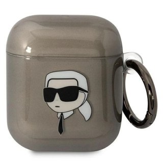 Etui ochronne na słuchawki Karl Lagerfeld do AirPods 1/2 cover czarny/black Karl`s Head