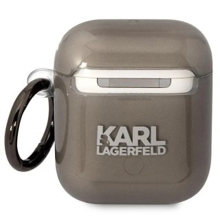 Etui ochronne na słuchawki Karl Lagerfeld do AirPods 1/2 cover czarny/black Karl`s Head