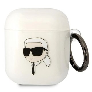 Etui ochronne na słuchawki Karl Lagerfeld do AirPods 1/2 cover transparent Karl`s Head