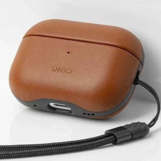 Etui ochronne na słuchawki UNIQ Terra do AirPods Pro 2 gen. Genuine Leather brązowy/toffee brown