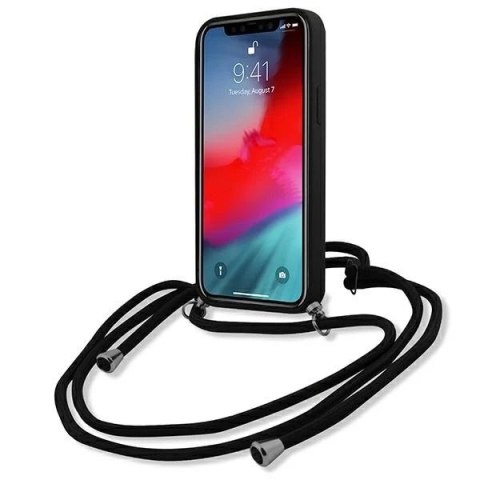 Etui Karl Lagerfeld KLHCP12LWOSLFKBK do iPhone 12 Pro Max 6,7" hardcase Silicone Cord Iconik