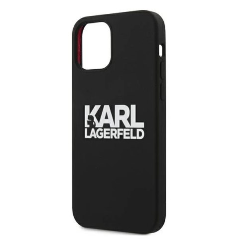 Etui Karl Lagerfeld KLHCP12MSLKLRBK do iPhone 12/12 Pro 6,1" Silicone Stack Logo