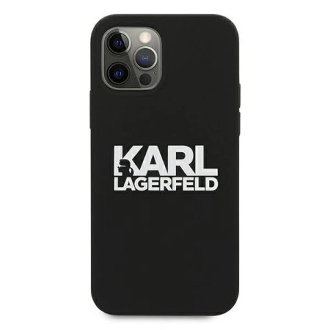 Etui Karl Lagerfeld KLHCP12MSLKLRBK do iPhone 12/12 Pro 6,1" Silicone Stack Logo