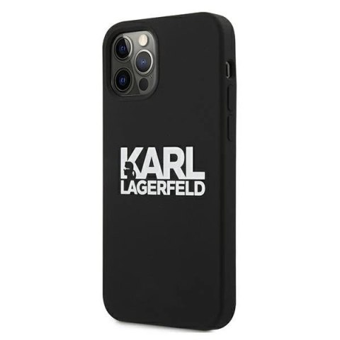 Etui Karl Lagerfeld KLHCP12MSLKLRBK do iPhone 12/12 Pro 6,1" Silicone Stack Logo