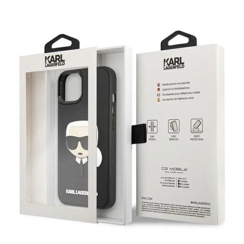 Etui Karl Lagerfeld KLHCP13MKH3DBK do iPhone 13 6,1" hardcase 3D Rubber Karl`s Head