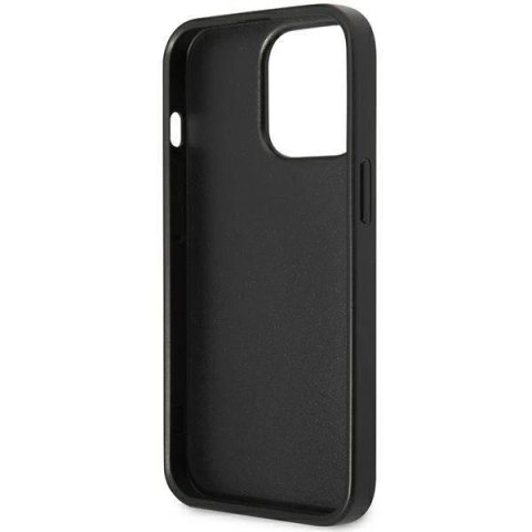Etui na telefon Guess do iPhone 13 Pro / 13 6,1" czarny/black hardcase 4G Triangle Logo Cardslot