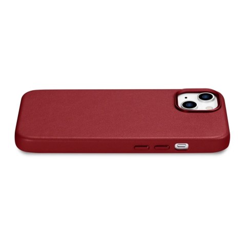 Etui na telefon iCarer Case Leather z naturalnej skóry do iPhone 14 Plus czerwony (kompatybilne z MagSafe)
