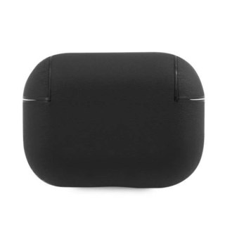 Etui ochronne na słuchawki BMW do AirPods Pro cover czarny/black Geniune Leather Silver Logo
