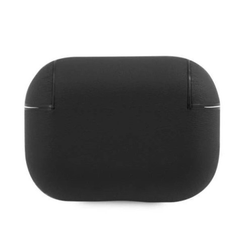 Etui ochronne na słuchawki BMW do AirPods Pro cover czarny/black Geniune Leather Silver Logo