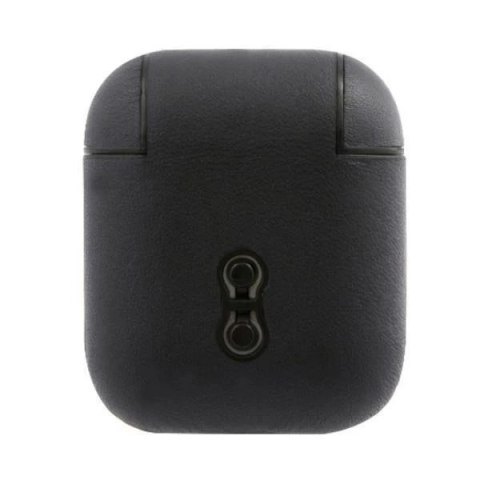 Etui ochronne na słuchawki BMW do AirPods cover granatowy/navy Geniune Leather Silver Logo