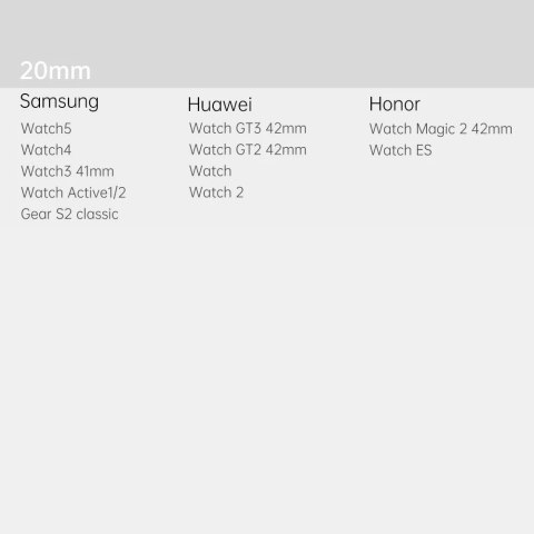 Pasek Dux Ducis Magnetic Strap Samsung Galaxy Watch/Huawei Watch/Honor Watch (20mm) czarny (Milanese Version)