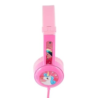 Słuchawki przewodowe dla dzieci BuddyPhones Travel (różowe)