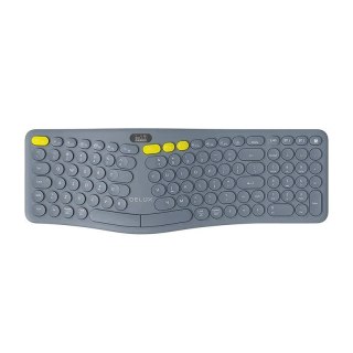 Bezprzewodowa klawiatura ergonomiczna Delux GM903CV BT+2.4G (szara)