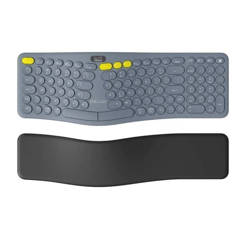 Bezprzewodowa klawiatura ergonomiczna Delux GM903CV BT+2.4G (szara)