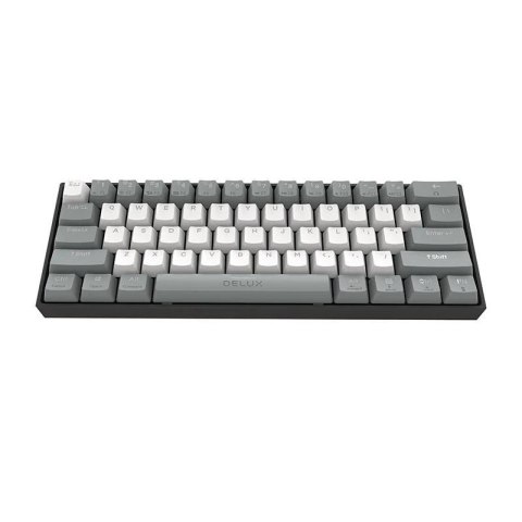Bezprzewodowa klawiatura mechaniczna Delux KM33 BT RGB (szaro-biała)