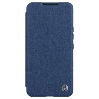 Etui Nillkin Qin Cloth Pro Case etui do Samsung Galaxy S23+ pokrowiec z klapką osłona na aparat niebieskie