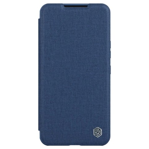 Etui Nillkin Qin Cloth Pro Case etui do Samsung Galaxy S23+ pokrowiec z klapką osłona na aparat niebieskie