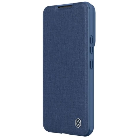 Etui Nillkin Qin Cloth Pro Case etui do Samsung Galaxy S23+ pokrowiec z klapką osłona na aparat niebieskie