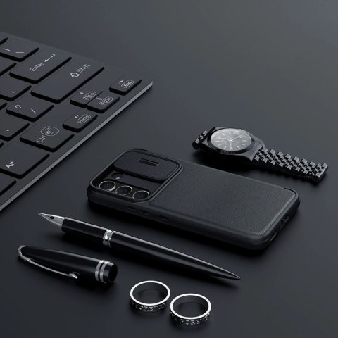 Etui Nillkin Qin Cloth Pro Case etui do Samsung Galaxy S23+ pokrowiec z klapką osłona na aparat niebieskie