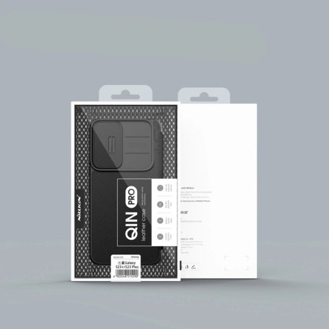 Etui Nillkin Qin Cloth Pro Case etui do Samsung Galaxy S23+ pokrowiec z klapką osłona na aparat niebieskie