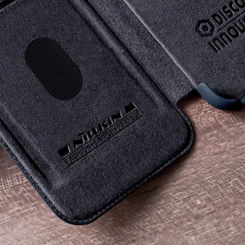 Etui Nillkin Qin Leather Pro Case etui do Samsung Galaxy S23+ pokrowiec z klapką osłona na aparat brązowe
