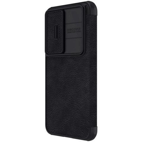 Etui Nillkin Qin Leather Pro Case etui do Samsung Galaxy S23+ pokrowiec z klapką osłona na aparat czarne