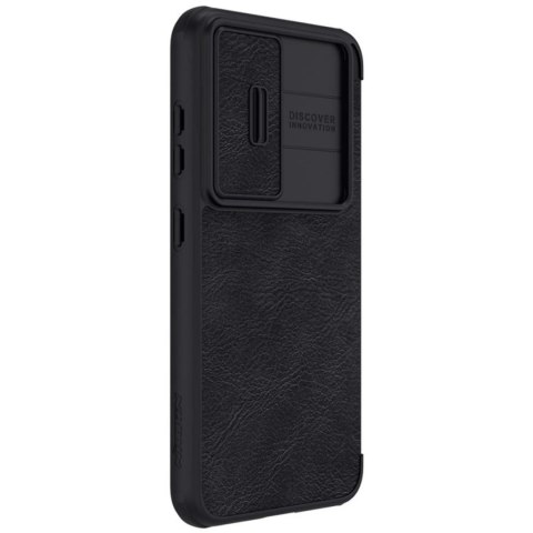 Etui Nillkin Qin Leather Pro Case etui do Samsung Galaxy S23+ pokrowiec z klapką osłona na aparat czarne