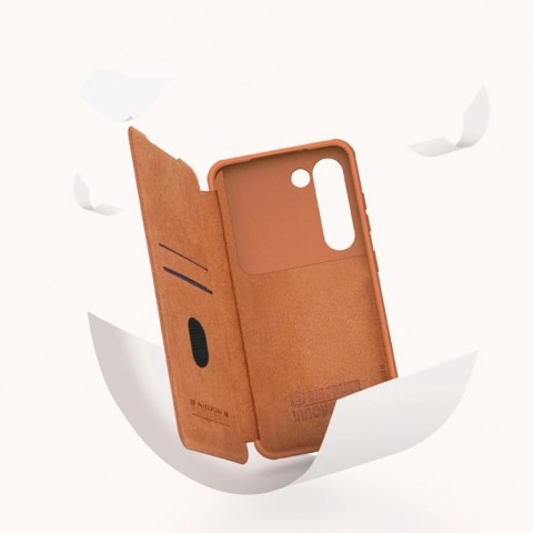 Etui Nillkin Qin Leather Pro Case etui do Samsung Galaxy S23+ pokrowiec z klapką osłona na aparat czarne