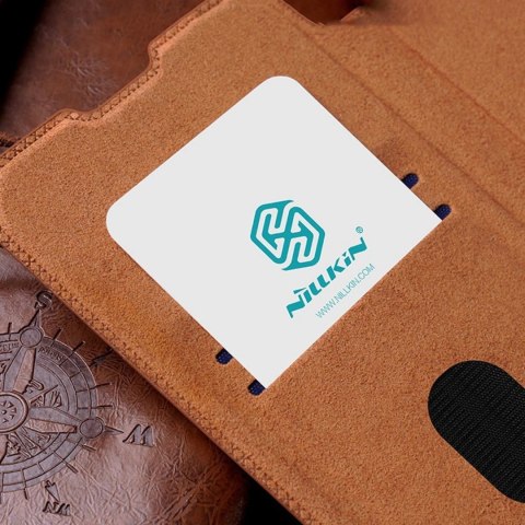 Etui Nillkin Qin Leather Pro Case etui do Samsung Galaxy S23+ pokrowiec z klapką osłona na aparat czarne