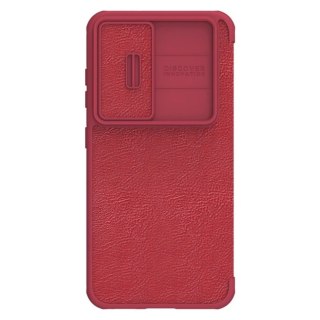 Etui Nillkin Qin Leather Pro Case etui do Samsung Galaxy S23+ pokrowiec z klapką osłona na aparat czerwone