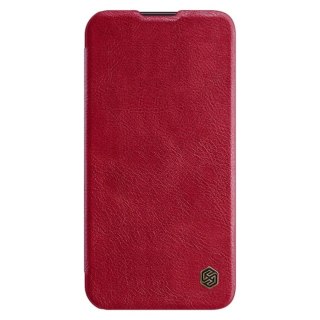 Etui Nillkin Qin Leather Pro Case etui do Samsung Galaxy S23+ pokrowiec z klapką osłona na aparat czerwone