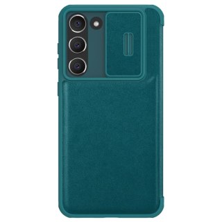 Etui Nillkin Qin Leather Pro Case etui do Samsung Galaxy S23+ pokrowiec z klapką osłona na aparat zielone