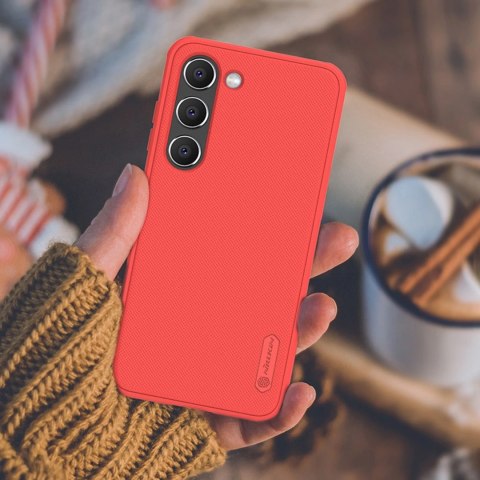 Etui Nillkin Super Frosted Shield Pro etui do Samsung Galaxy S23+ pancerny pokrowiec + podstawka na telefon czerwone