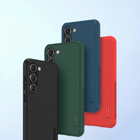 Etui Nillkin Super Frosted Shield Pro etui do Samsung Galaxy S23+ pancerny pokrowiec + podstawka na telefon zielone