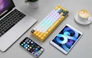 Klawiatura mechaniczna Motospeed BK67 Bluetooth (żółta)