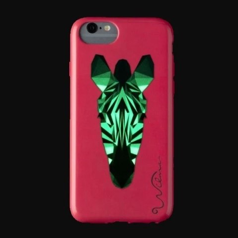 Wilma Savanna Zebra iPhone 6/7/8/SE 2020 / SE 2022 czerwony/red