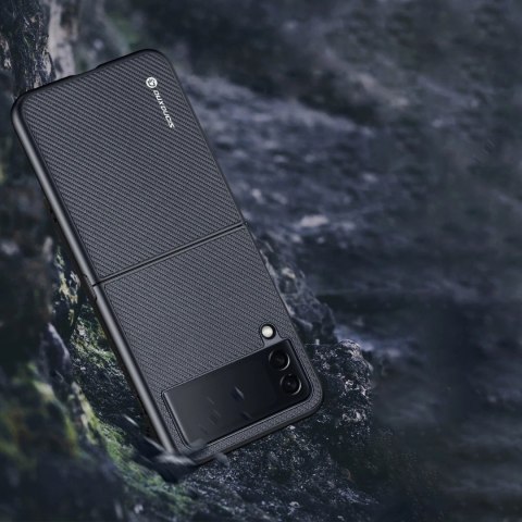 Dux Ducis Fino etui pokrowiec pokryty nylonowym materiałem Samsung Galaxy Z Flip4 czerwony