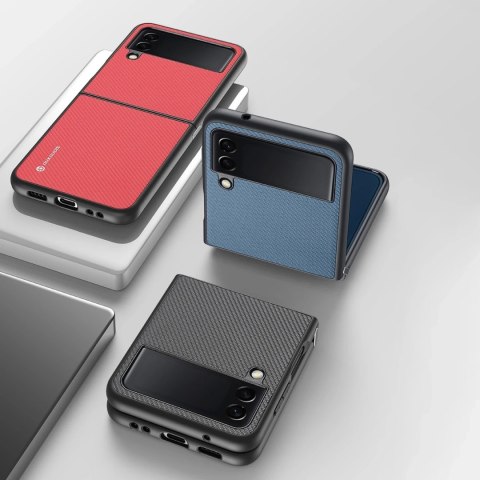 Dux Ducis Fino etui pokrowiec pokryty nylonowym materiałem Samsung Galaxy Z Flip4 czerwony