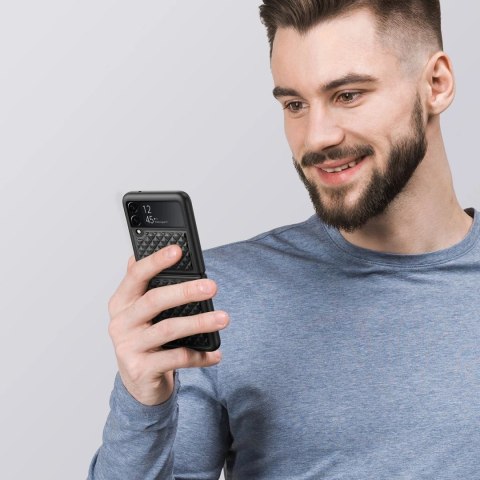 Dux Ducis Venice etui Samsung Galaxy Z Flip 4 skórzany pokrowiec czarne