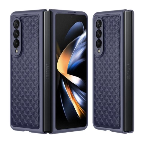 Dux Ducis Venice etui Samsung Galaxy Z Fold 4 skórzany pokrowiec niebieskie