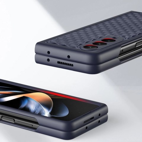 Dux Ducis Venice etui Samsung Galaxy Z Fold 4 skórzany pokrowiec niebieskie